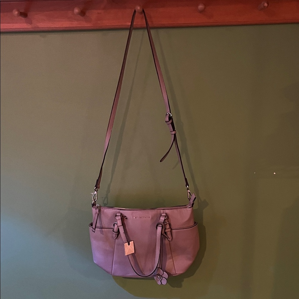 Dana Buchman Handbag Gray with purple undertones. Brand new.